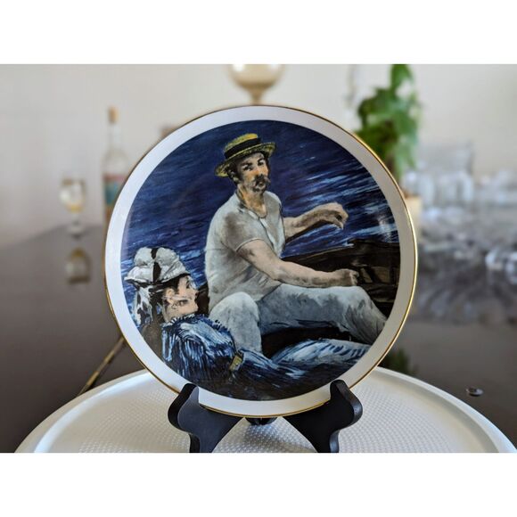 Southern Living Gallery "Boating"by Edouard Manet collectable plate - Picture 6 of 11